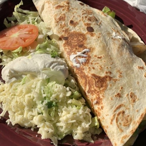Shrimp Quesadilla.