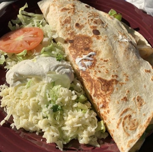 Spinach Quesadilla.