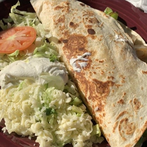 Vegetarian Quesadilla.