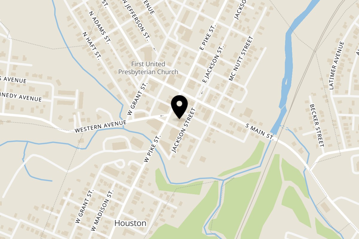 Map showing the location of Patron Mexican Grill Houston on 23 W Pike St in Houston